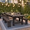 Flash Furniture Rectangle 40 in W, 108 in L, 30 in H, Pine Wood, Pinus Glabra, Steel, Mahogany XA-F-108X40-MG-GG - alternate 3